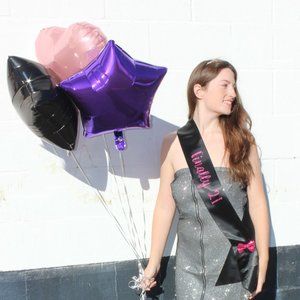 Finally 21 Sash with Tiara and a cute Pink Bow